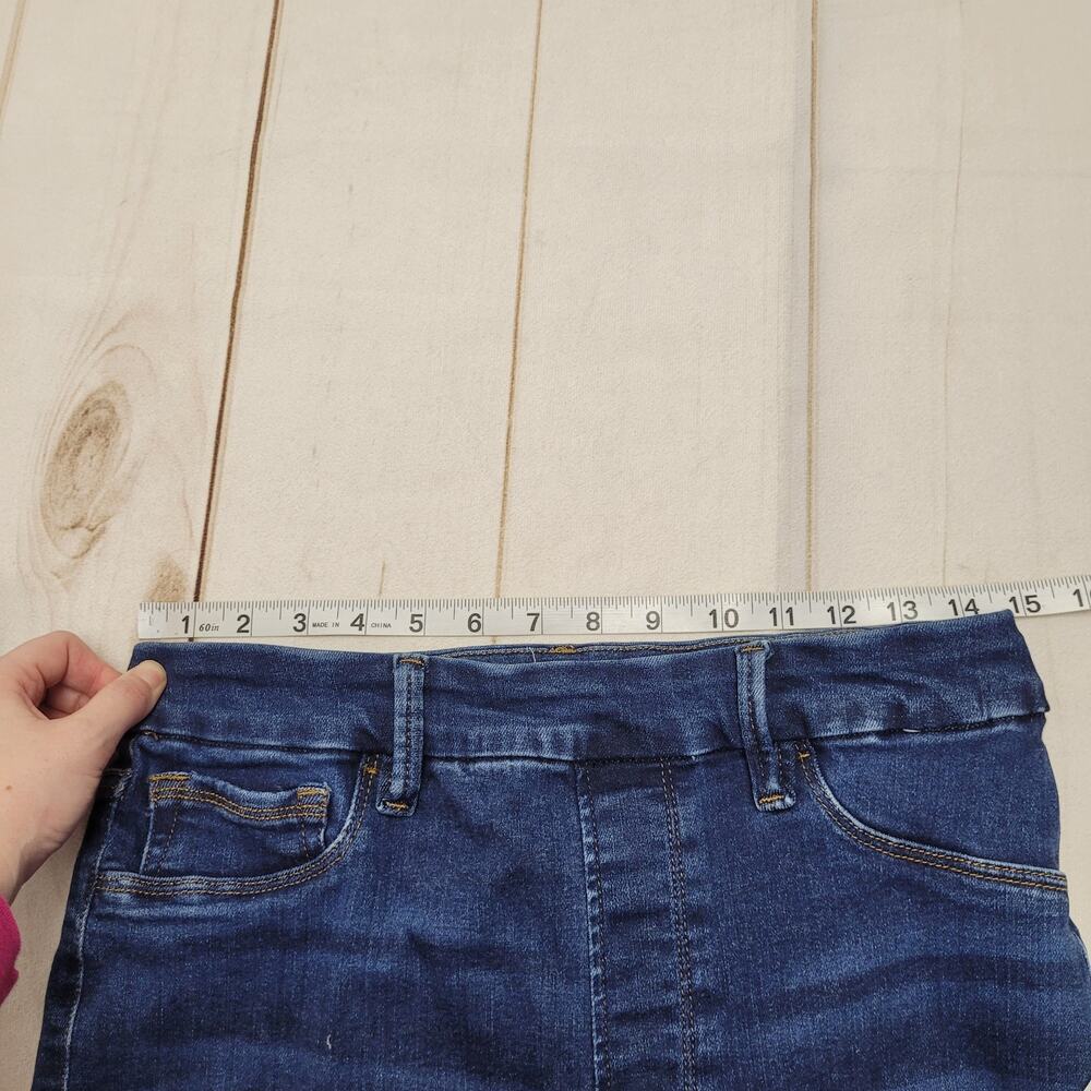 Good American power stretch pull on flare jeans dark wash indigo large - Picture 6 of 11